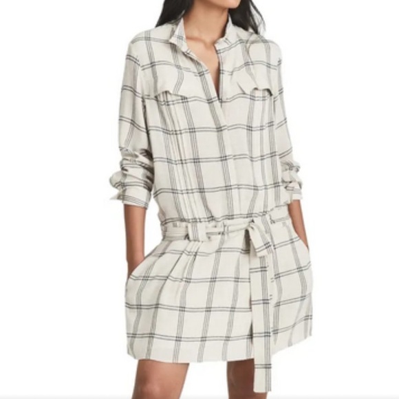 Reiss Dresses & Skirts - NWT Reiss Dasha-Check Dress With Tie Size 2